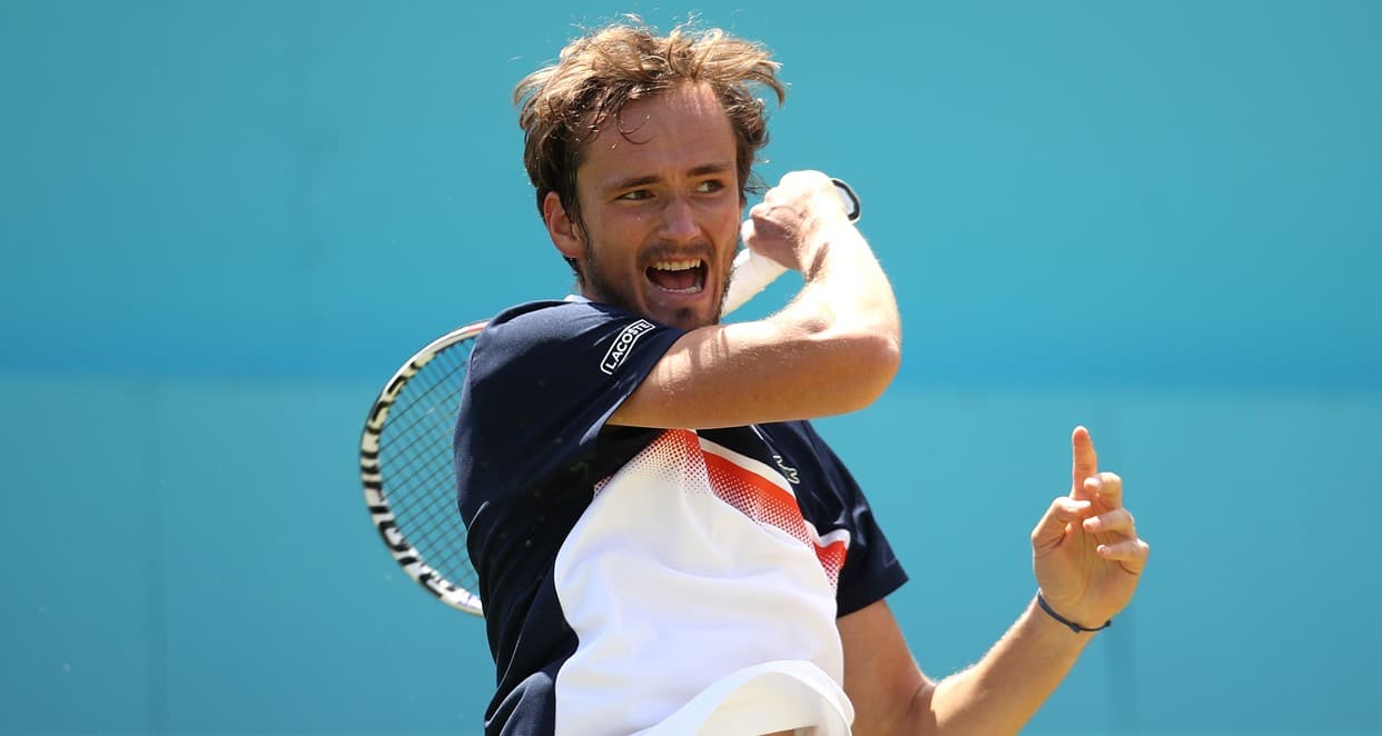 Россиянин Даниил Медведев в финале теннисного турнира в Вашингтоне