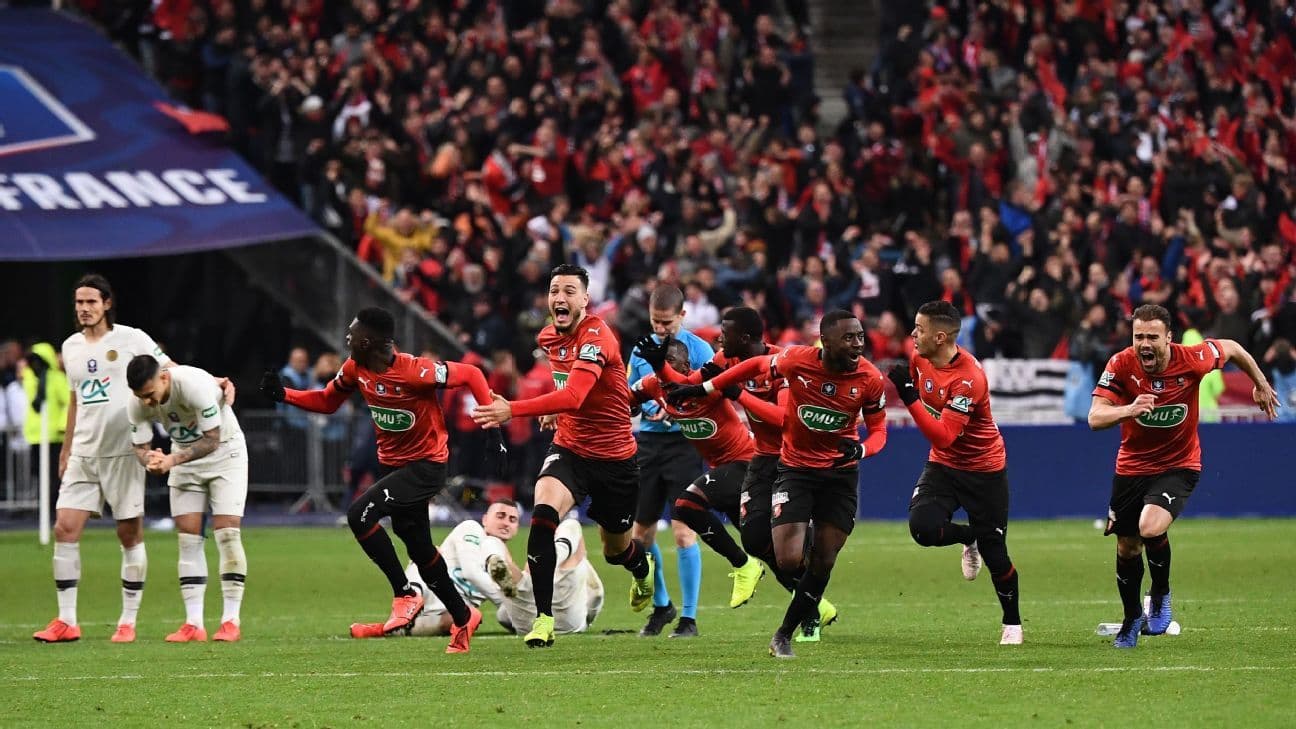 Во втором туре французской Лиги 1 «ПСЖ» проиграл в гостях «Ренну»