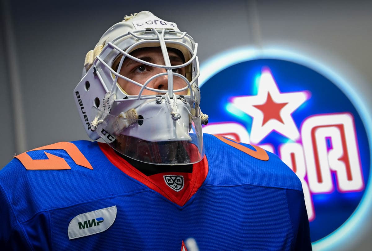 Вратарь СКА Артемий Плешков. Фото: пресс-служба СКА