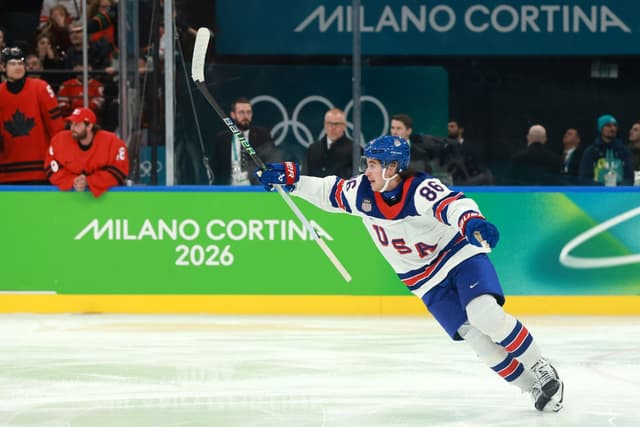 Автор «золотого» гола Олимпиады-2026 Джек Хьюз. Фото: GETTY IMAGES