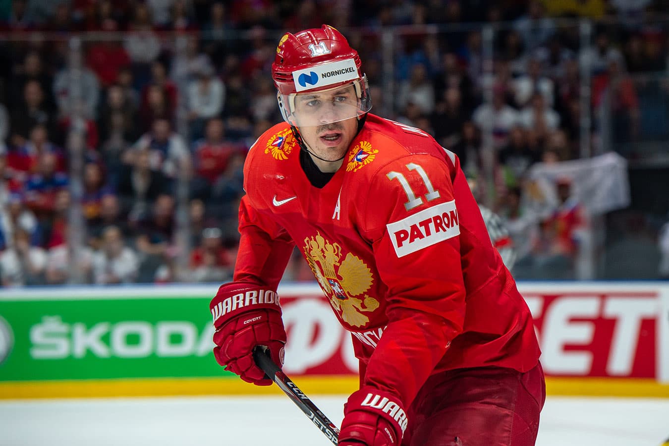 Евгений Малкин в составе сборной России. Фото: GETTY IMAGES