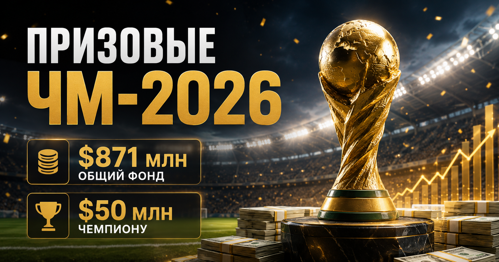 Призовые ЧМ-2026: сколько получат сборные за участие и победу